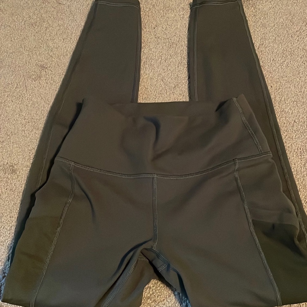 Fabletics power hold army green leggings